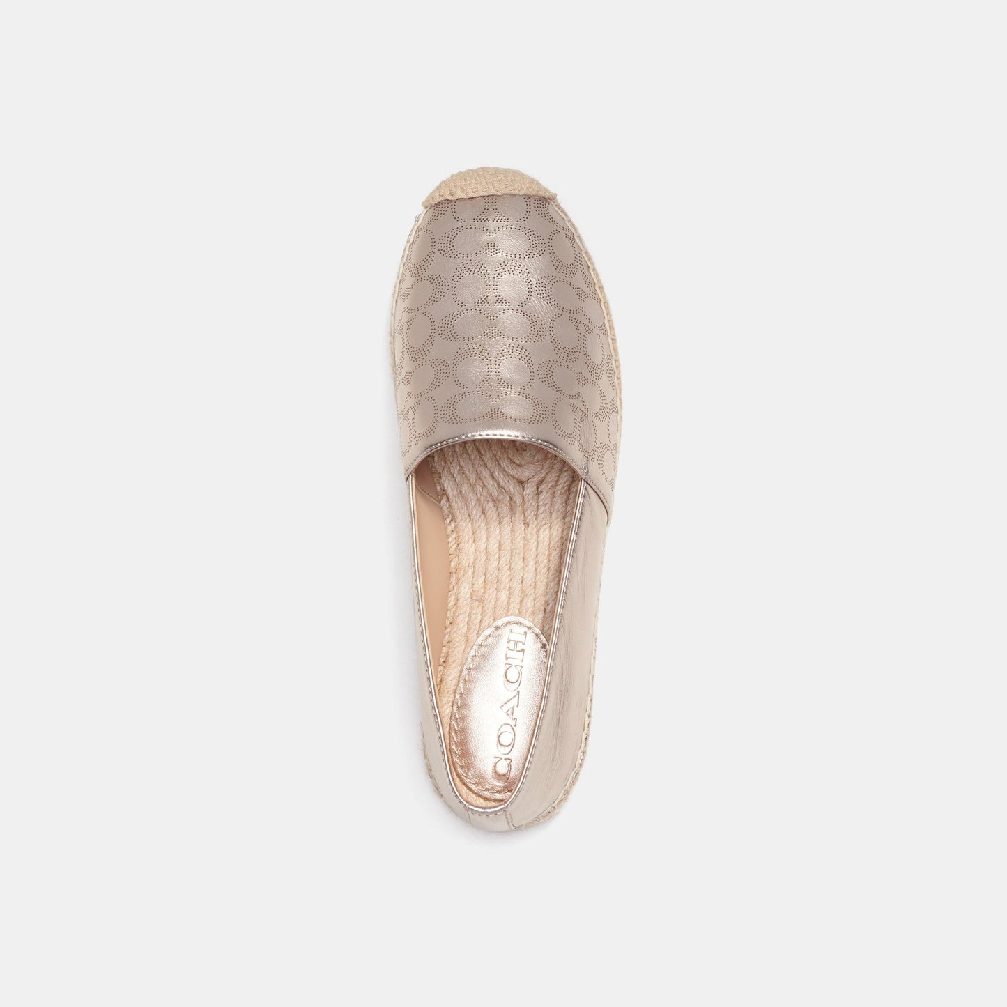 CE837-Carley Leather Espadrille-Platinum Champagne