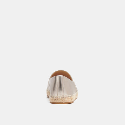 CE837-Carley Leather Espadrille-Platinum Champagne