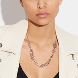 Faceted Crystal Signature Link Slider Necklace - COACH Saudi Arabia Official Site