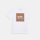 CG773-Signature Horse And Carriage T Shirt In Organic Cotton-White/Tan