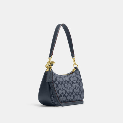CH139-Teri Shoulder Bag In Signature Chambray-Im/Denim Multi