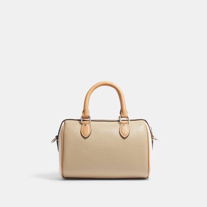Mini Rowan Crossbody In Colorblock-CH159-Sv/Sandy Beige Multi