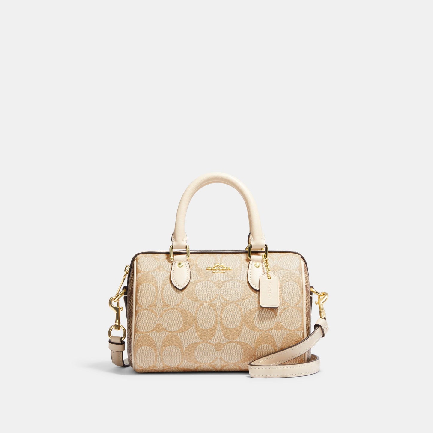 Mini Rowan Satchel In Blocked Signature Canvas-CH160-Im/Light Khaki Multi