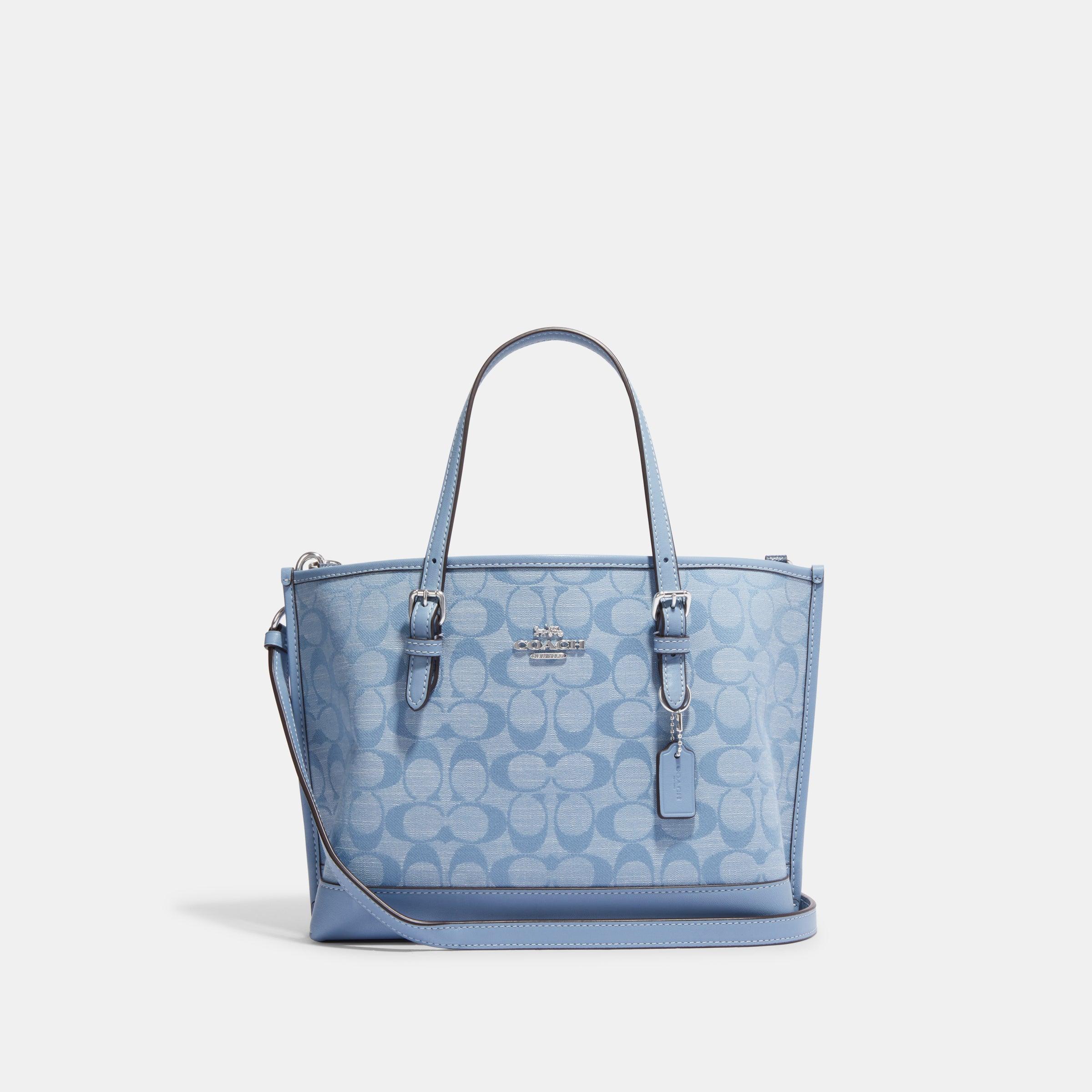 light blue coach purse - Gem