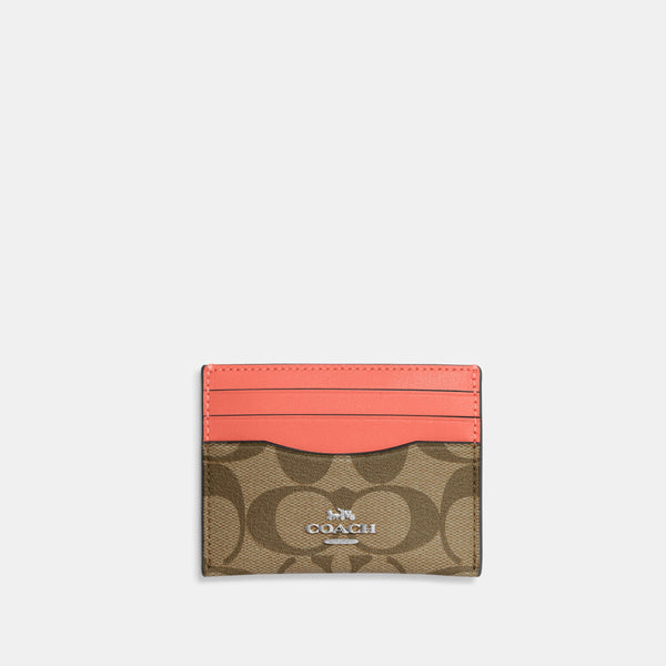 Slim Id Card Case In Signature Canvas