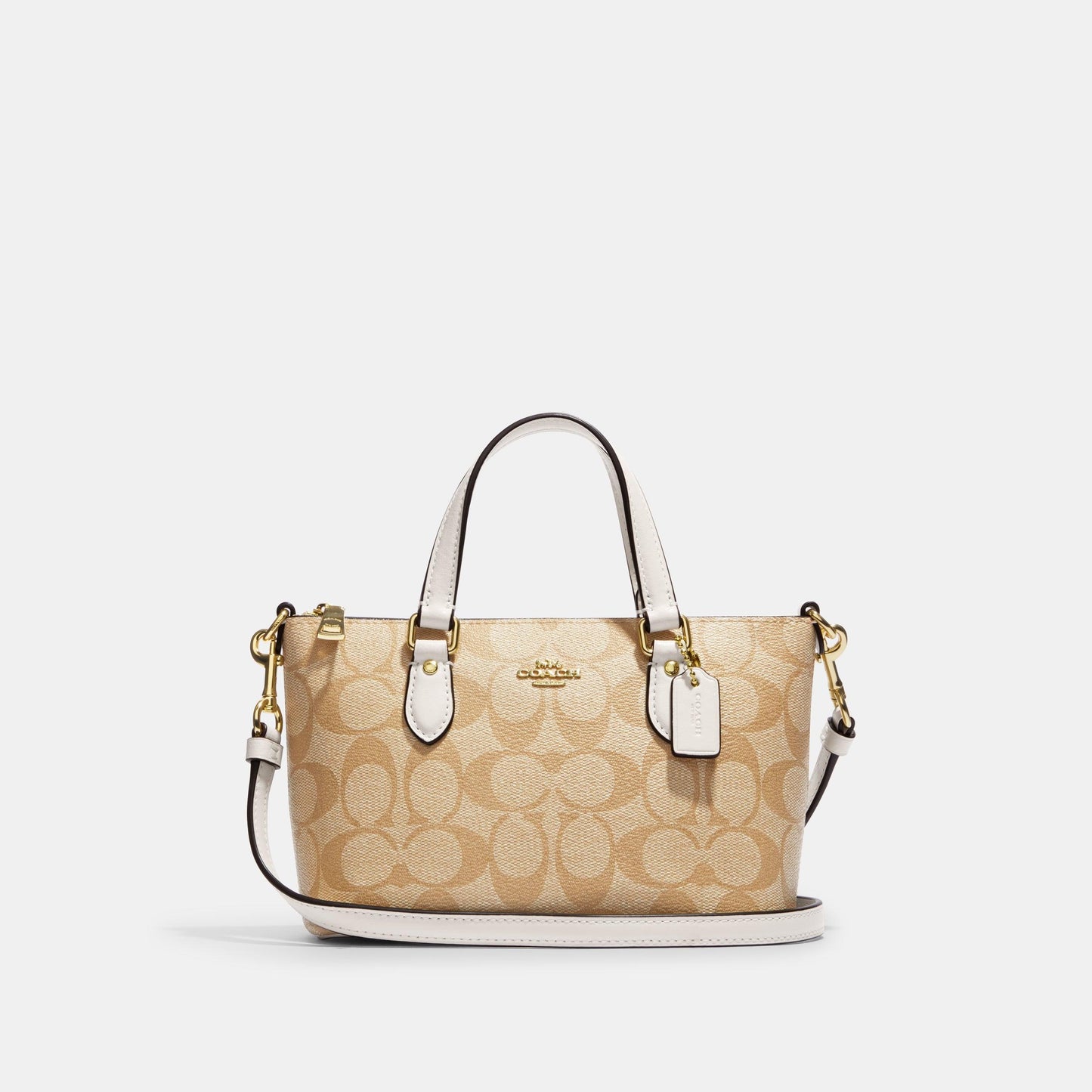 CH468-Mini Gallery Crossbody In Signature Canvas-IM/Light Khaki Chalk