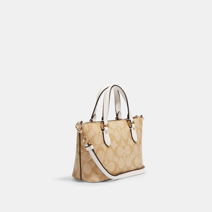 CH468-Mini Gallery Crossbody In Signature Canvas-IM/Light Khaki Chalk