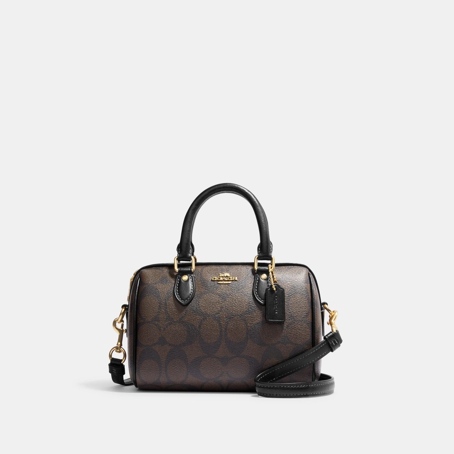 Mini Rowan Crossbody In Signature Canvas-CH469-Im/Brown Black
