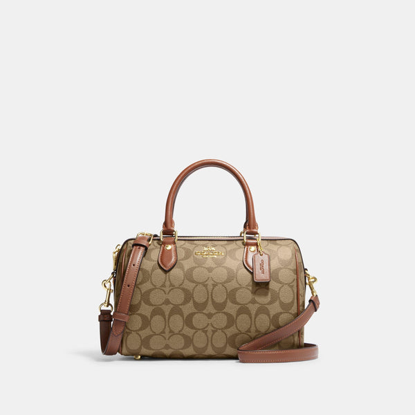 Rowan Satchel In Blocked Signature Canvas