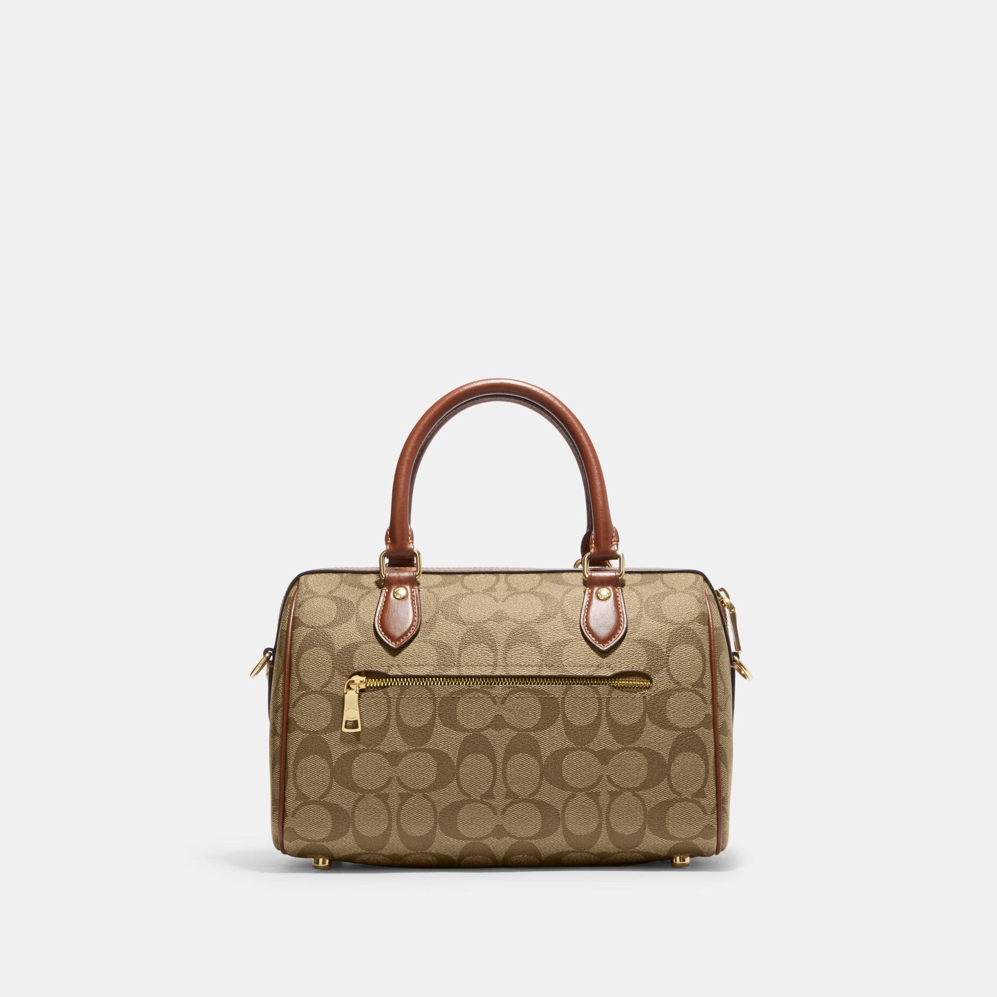 Rowan Satchel In Blocked Signature Canvas-CH486-Im/Light Khaki Multi