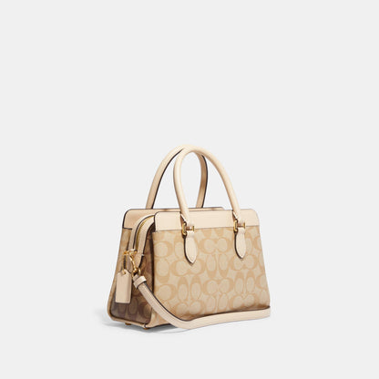 CH503-Mini Darcie Carryall In Blocked Signature Canvas-IM/Light Khaki Multi