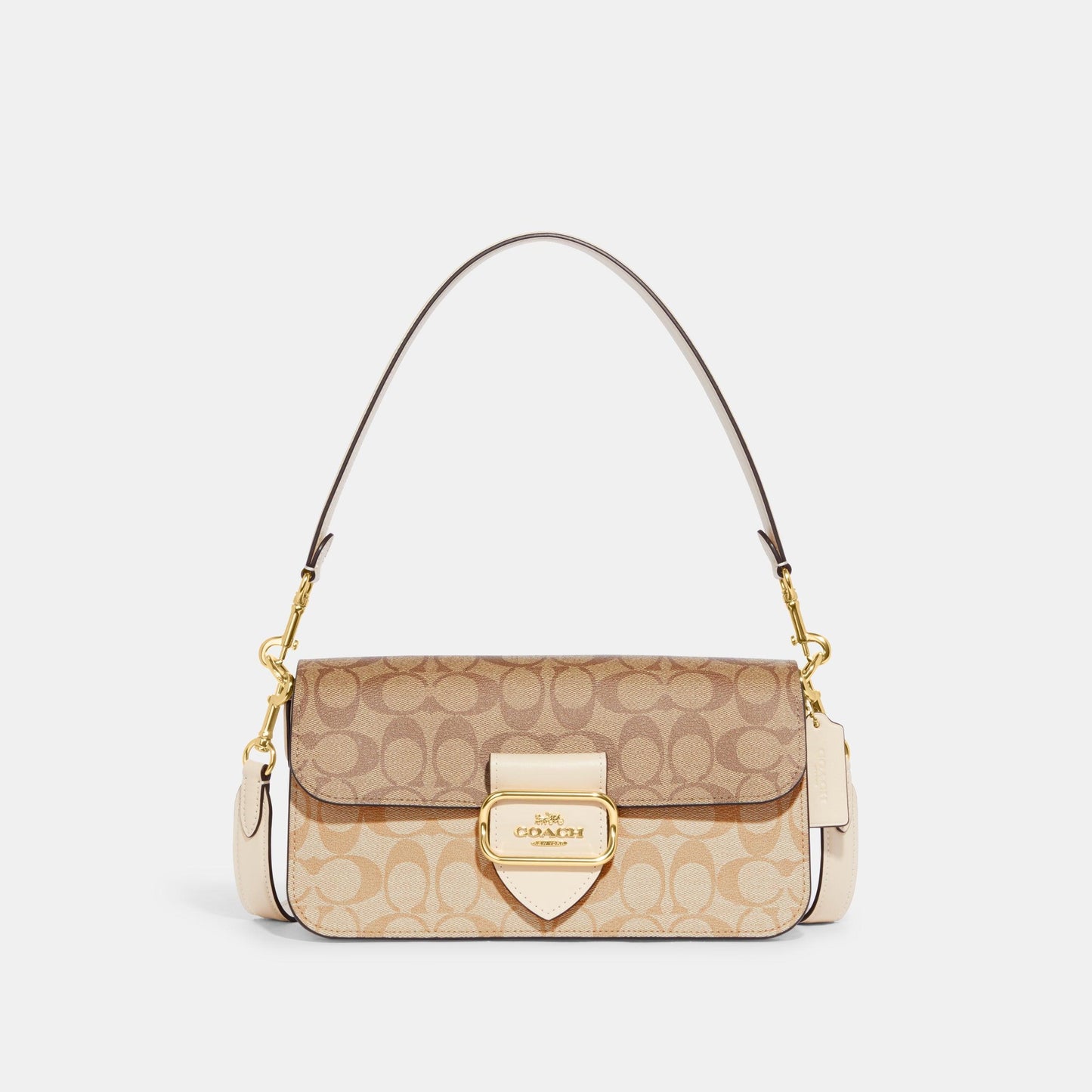 Morgan Shoulder Bag In Blocked Signature Canvas-CH506-Im/Light Khaki Multi