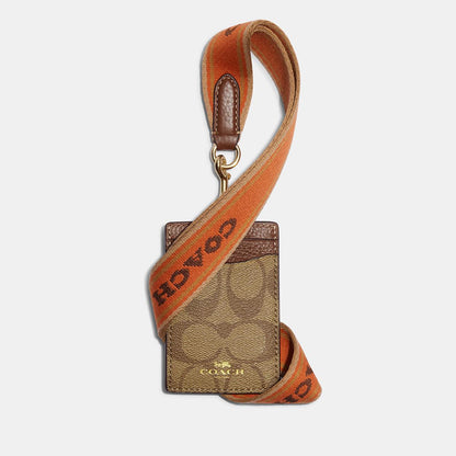 CH713-Id Lanyard In Signature Canvas-IM/Khaki/Canyon Multi