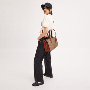 CI029-Carter Carryall In Signature Canvas-B4/Tan Rust