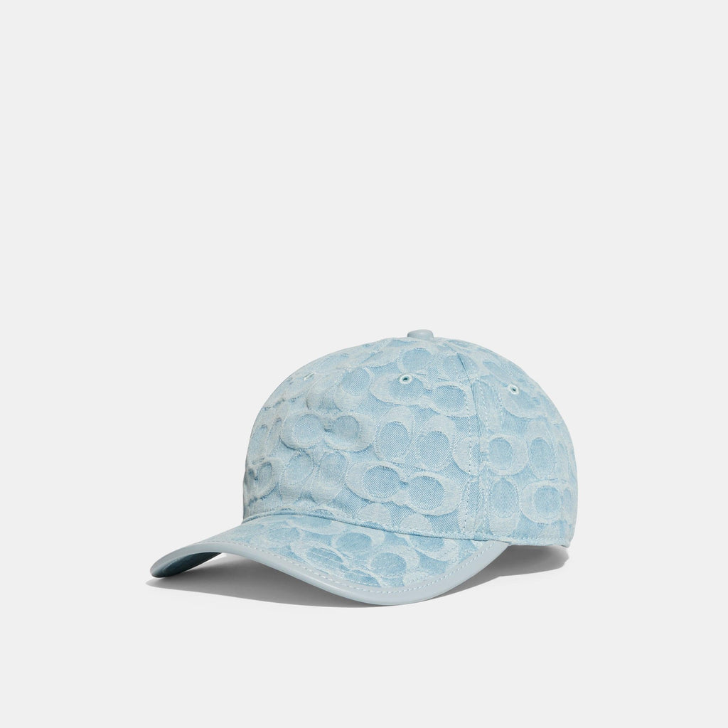 Signature Denim Baseball Hat-CI494-Pale Blue