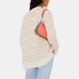Teri Shoulder Bag In Signature Canvas-CJ590-Sv/Khaki/Tangerine