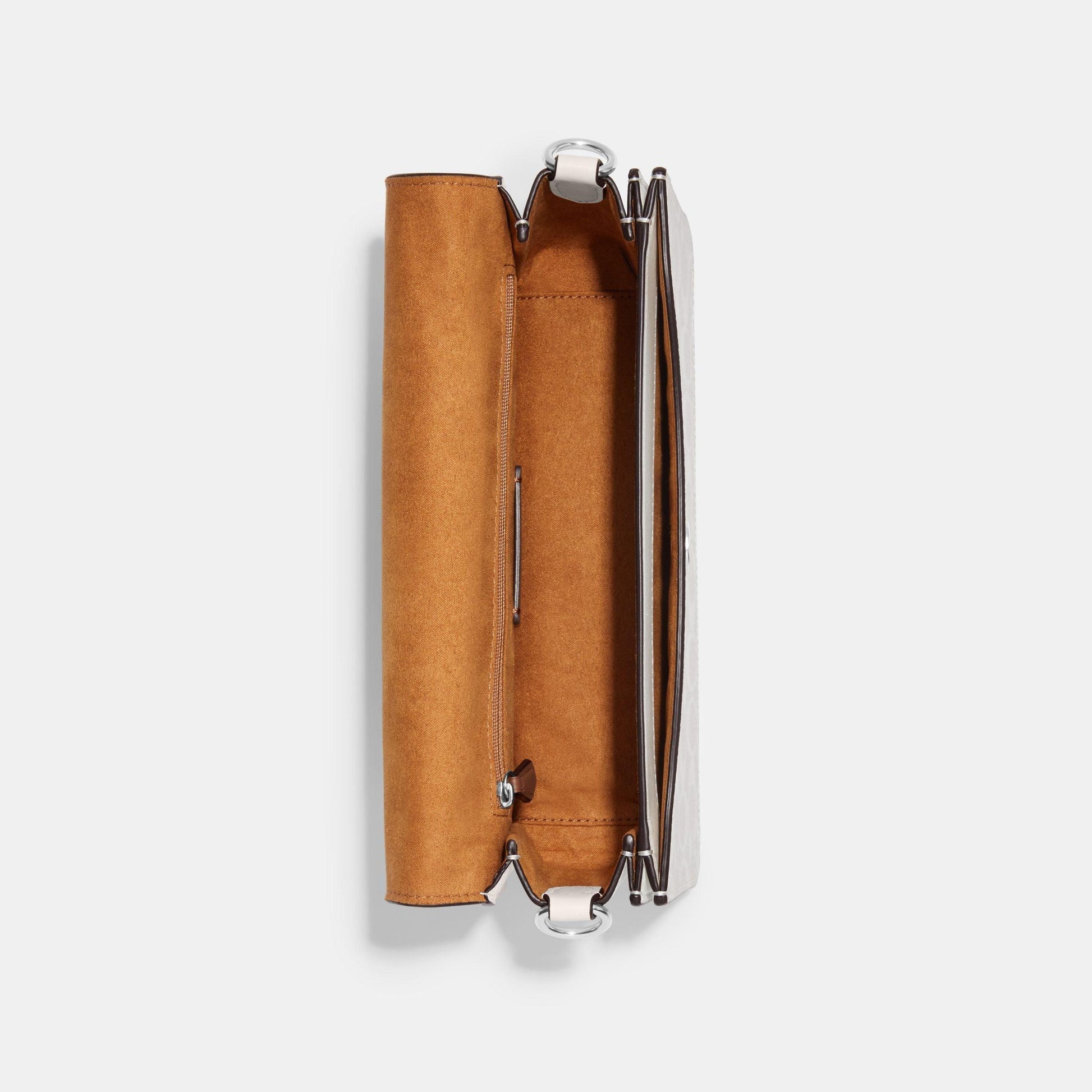 CJ617-Morgan Shoulder Bag In Signature Canvas-SV/Chalk/Glacier White