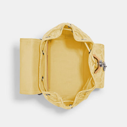 Riya Backpack 21 In Signature Denim-CJ833-Lh/Pale Yellow