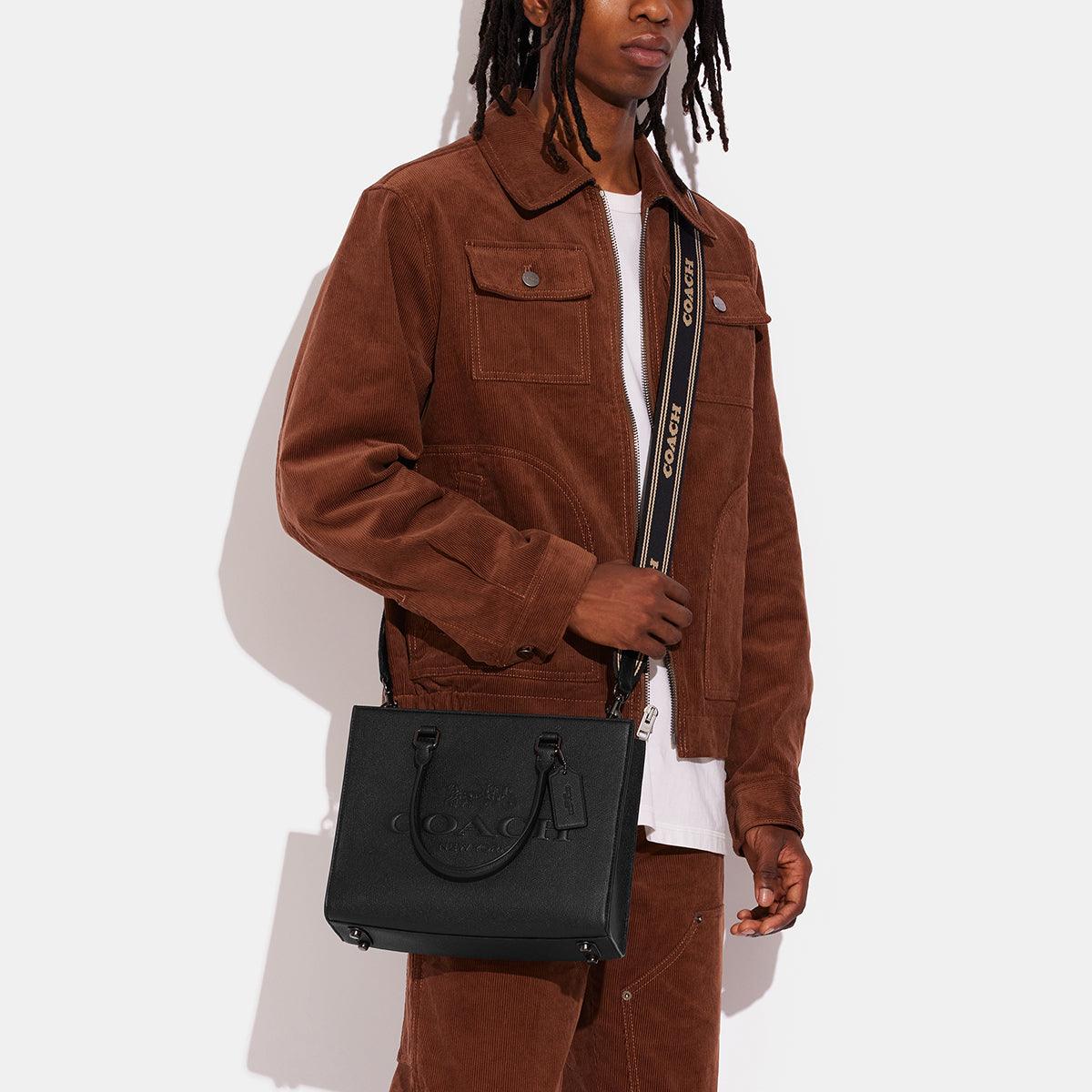 CJ845-Tote With Signature Canvas Interior-Black