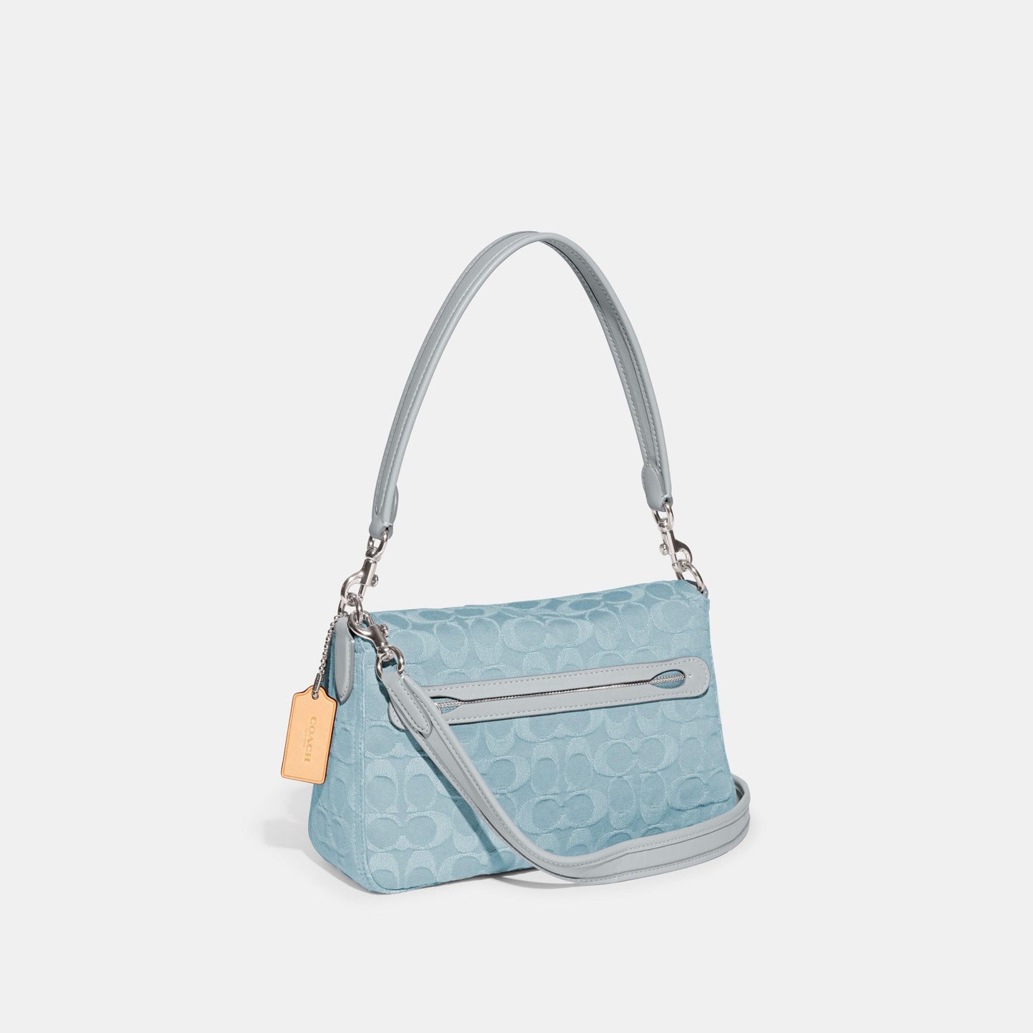 Soft Tabby Shoulder Bag In Signature Denim-CJ854-Lh/Pale Blue
