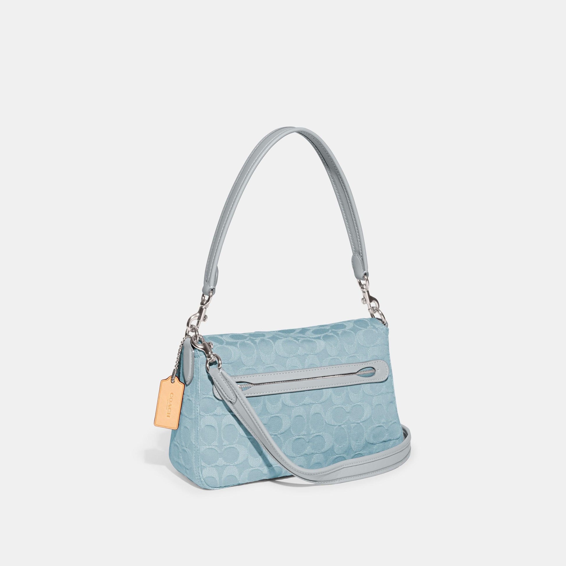 Soft Tabby Shoulder Bag In Signature Denim-CJ854-Lh/Pale Blue