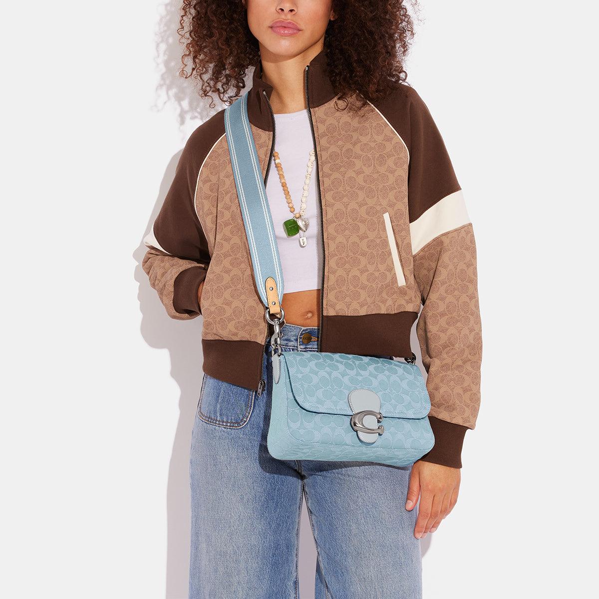Soft Tabby Shoulder Bag In Signature Denim-CJ854-Lh/Pale Blue