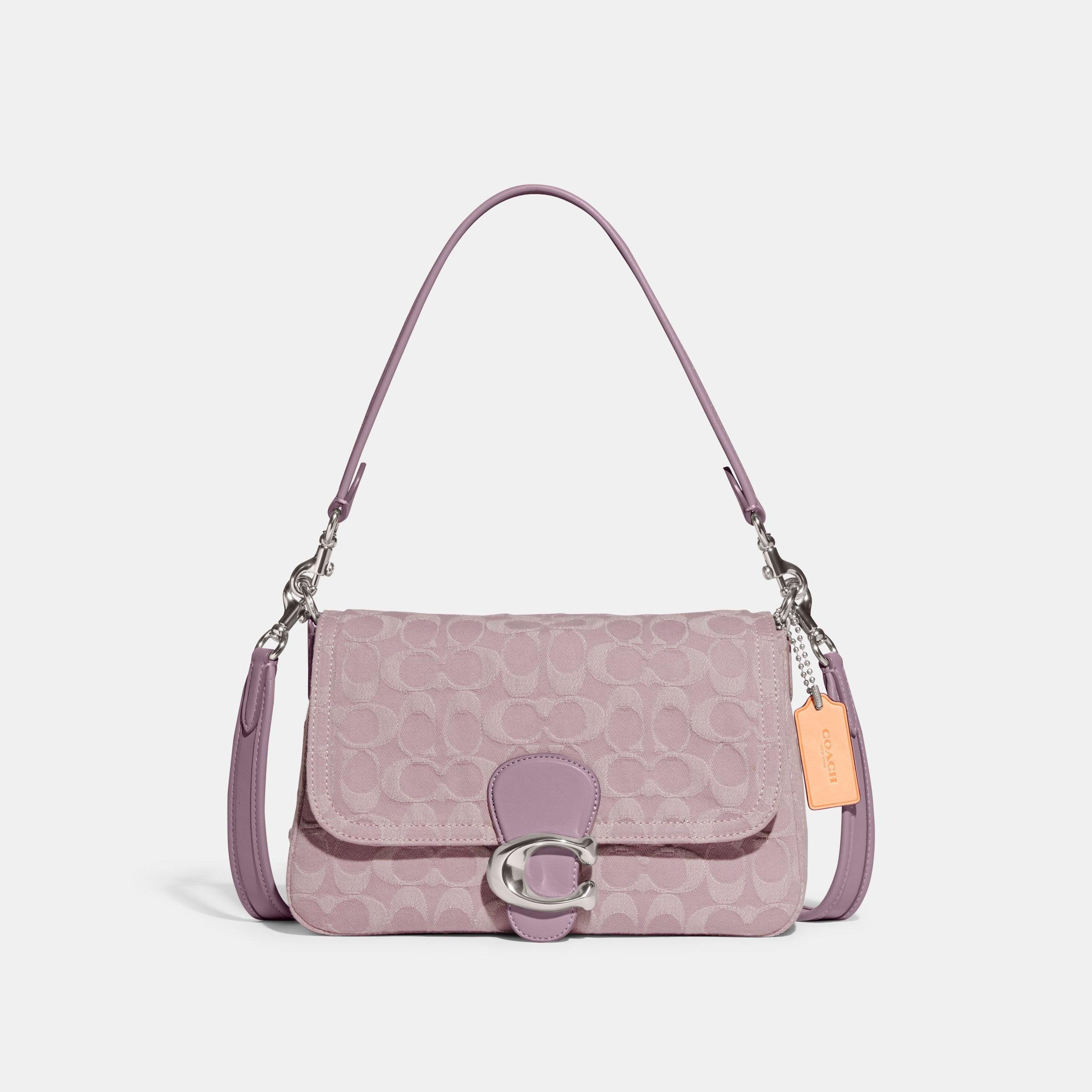 Soft Tabby Shoulder Bag In Signature Denim-CJ854-Lh/Pale Purple