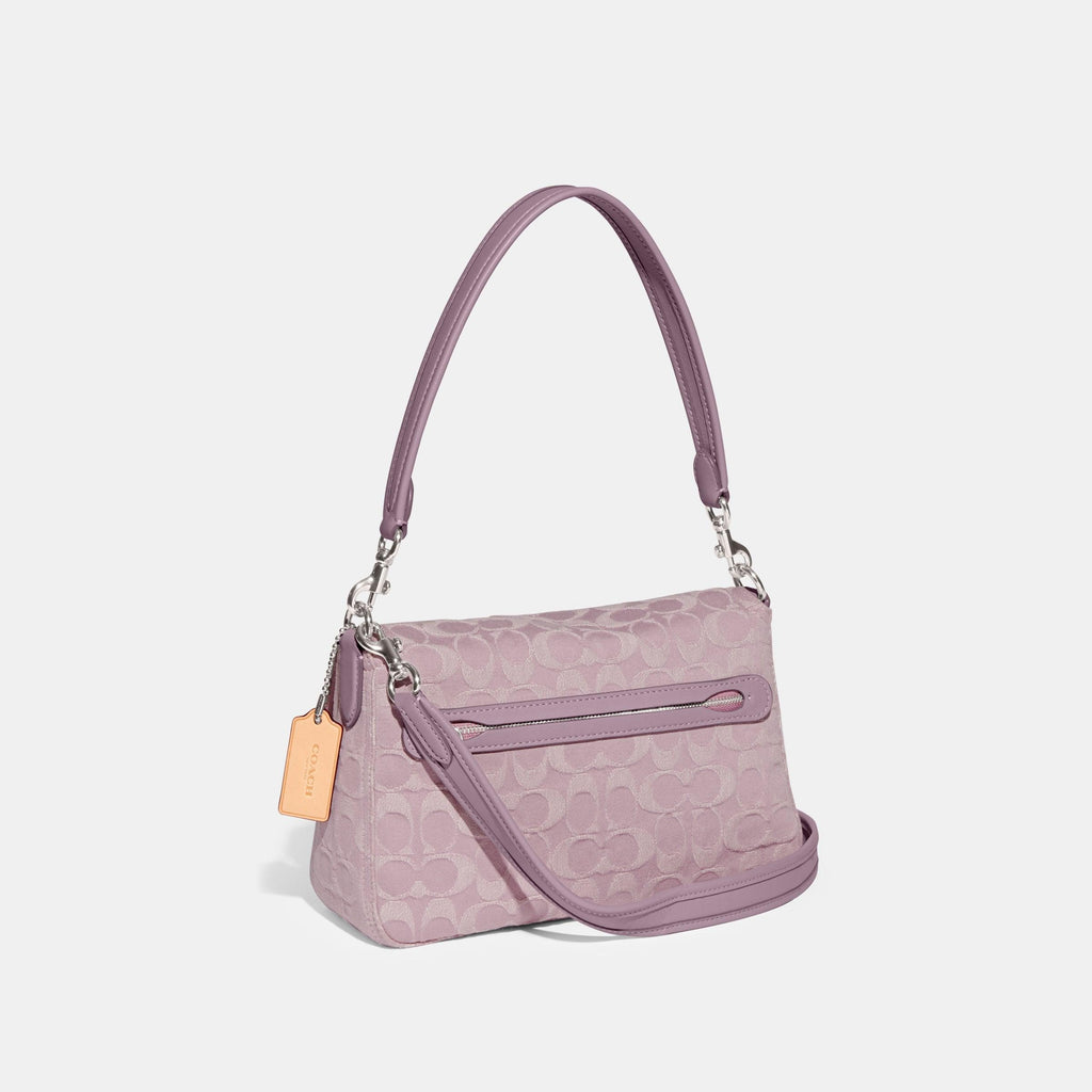 Soft Tabby Shoulder Bag In Signature Denim-CJ854-Lh/Pale Purple