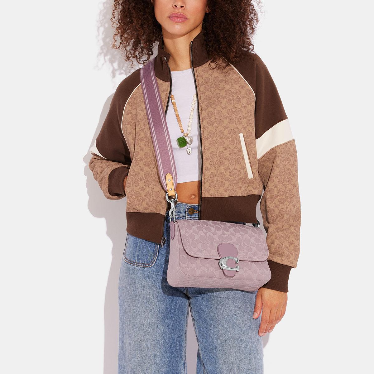 Soft Tabby Shoulder Bag In Signature Denim-CJ854-Lh/Pale Purple