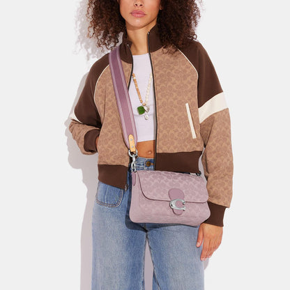 Soft Tabby Shoulder Bag In Signature Denim-CJ854-Lh/Pale Purple