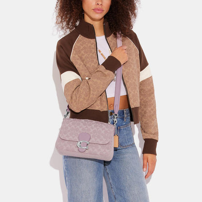 Soft Tabby Shoulder Bag In Signature Denim-CJ854-Lh/Pale Purple