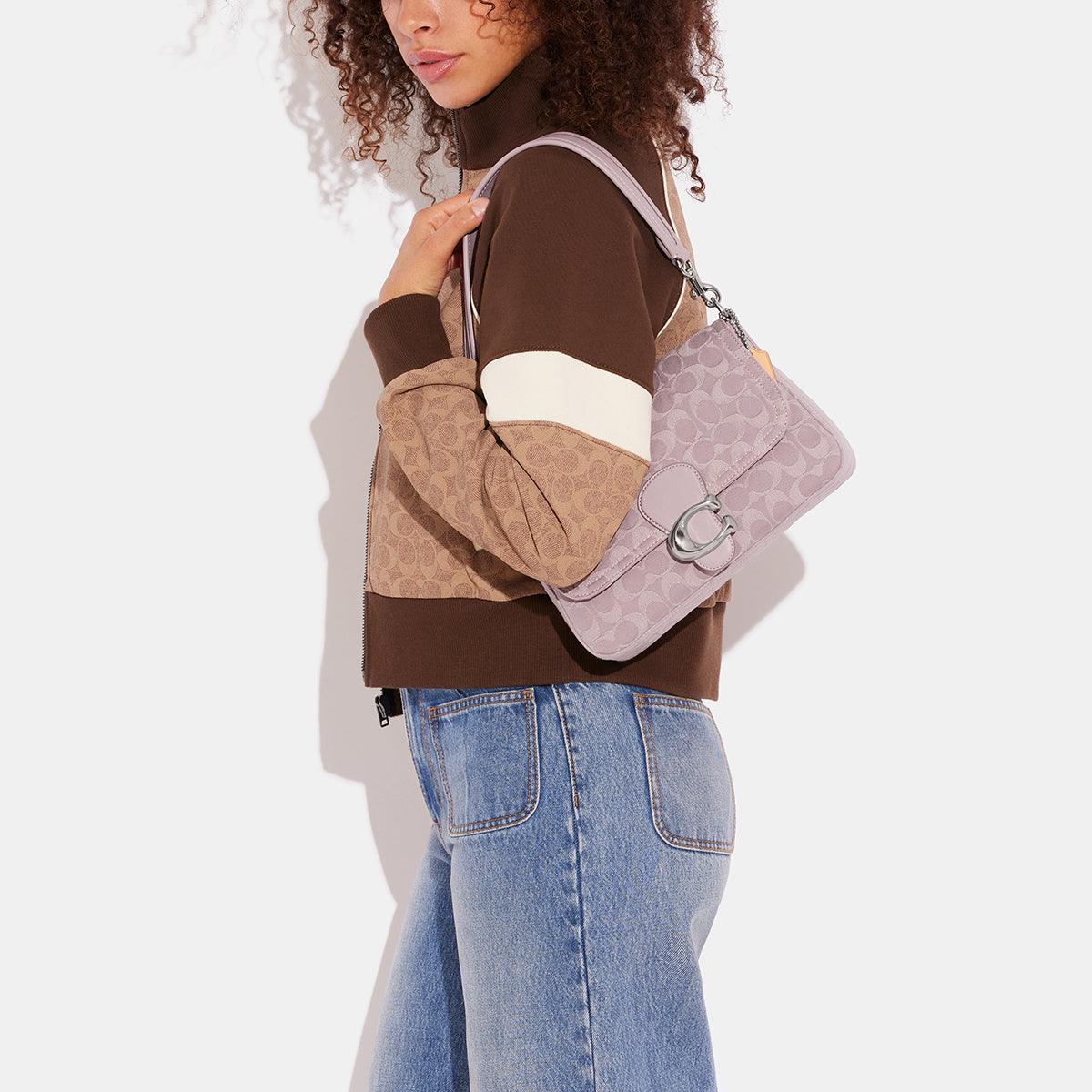 Soft Tabby Shoulder Bag In Signature Denim-CJ854-Lh/Pale Purple