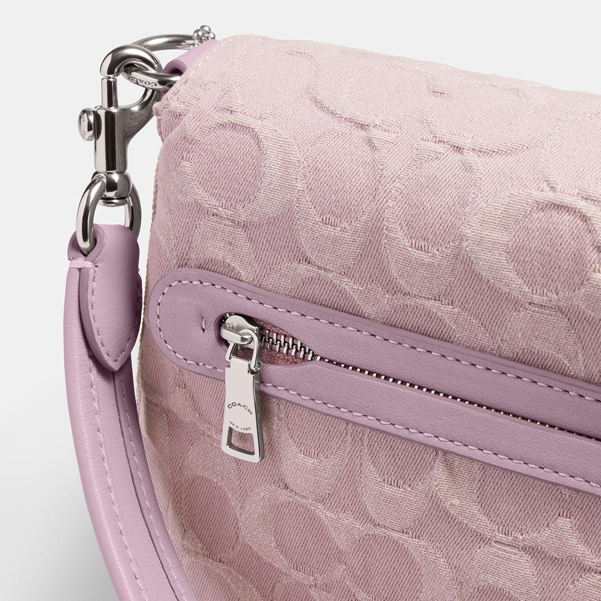 Soft Tabby Shoulder Bag In Signature Denim-CJ854-Lh/Pale Purple