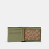 CJ880-3-In-1 Wallet With Signature Canvas Interior-MOSS