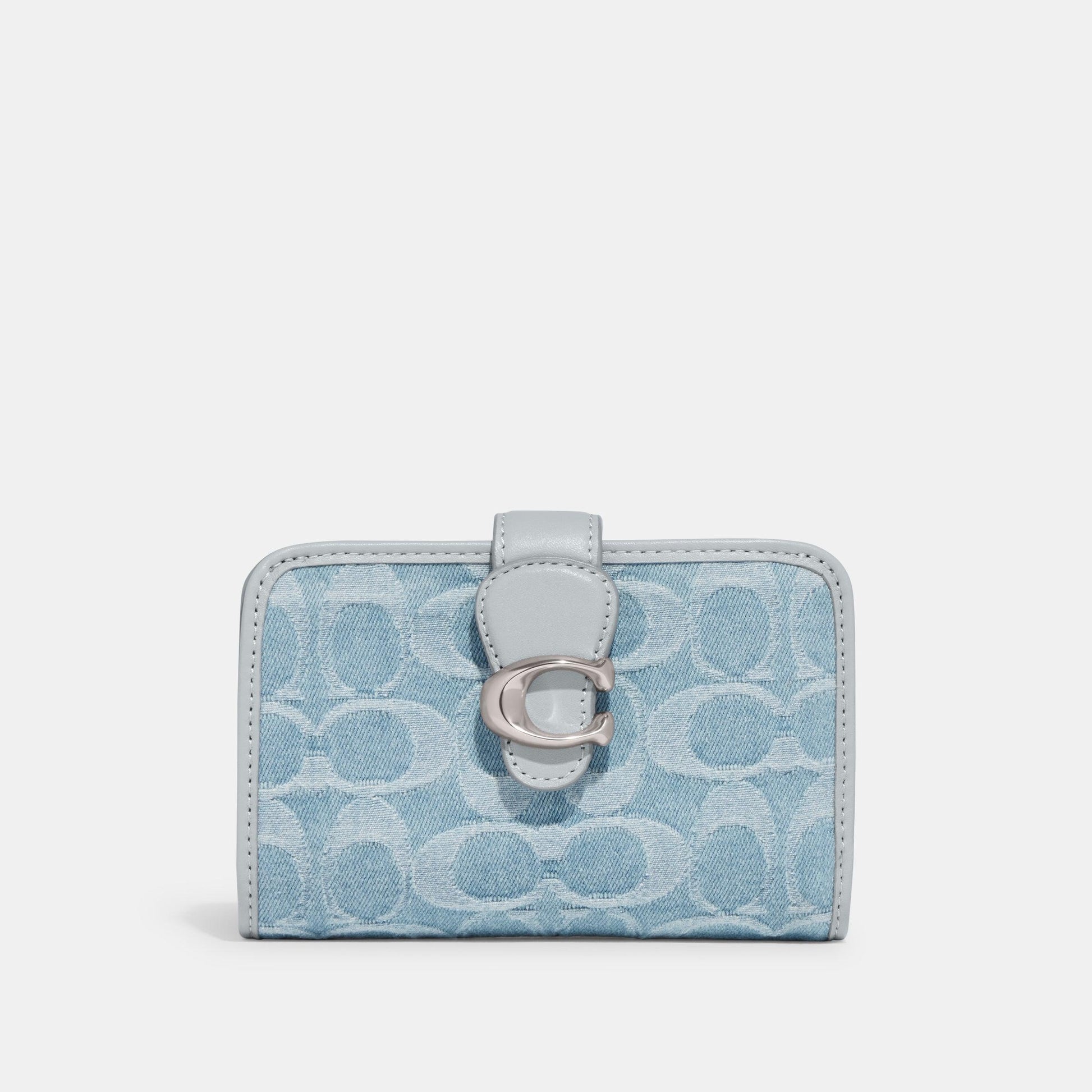 Tabby Medium Wallet In Signature Denim-CJ937-Lh/Pale Blue