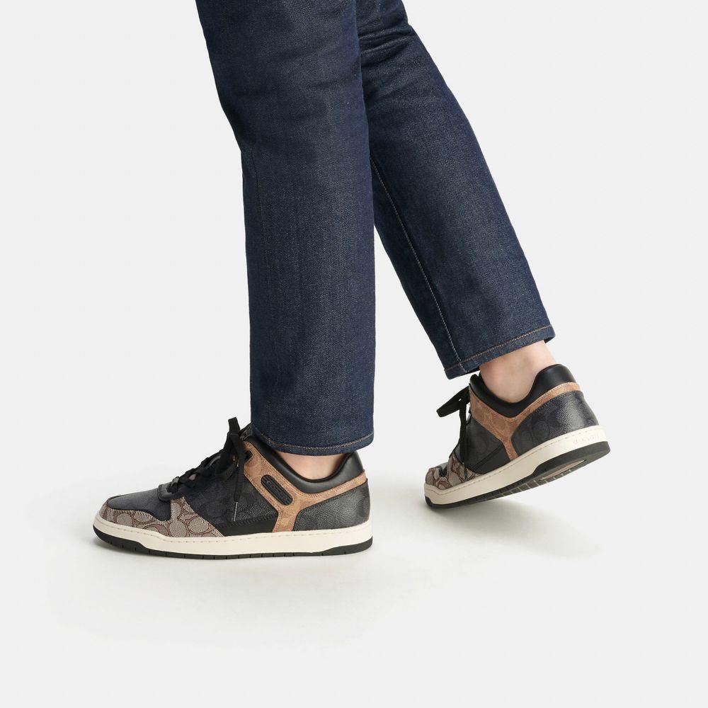 CK556-C201 Sneaker In Signature Canvas-Black/Maple