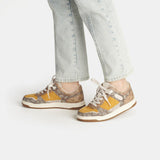 CK570-C201 Low Top Sneaker In Signature-Buttercup/Tan