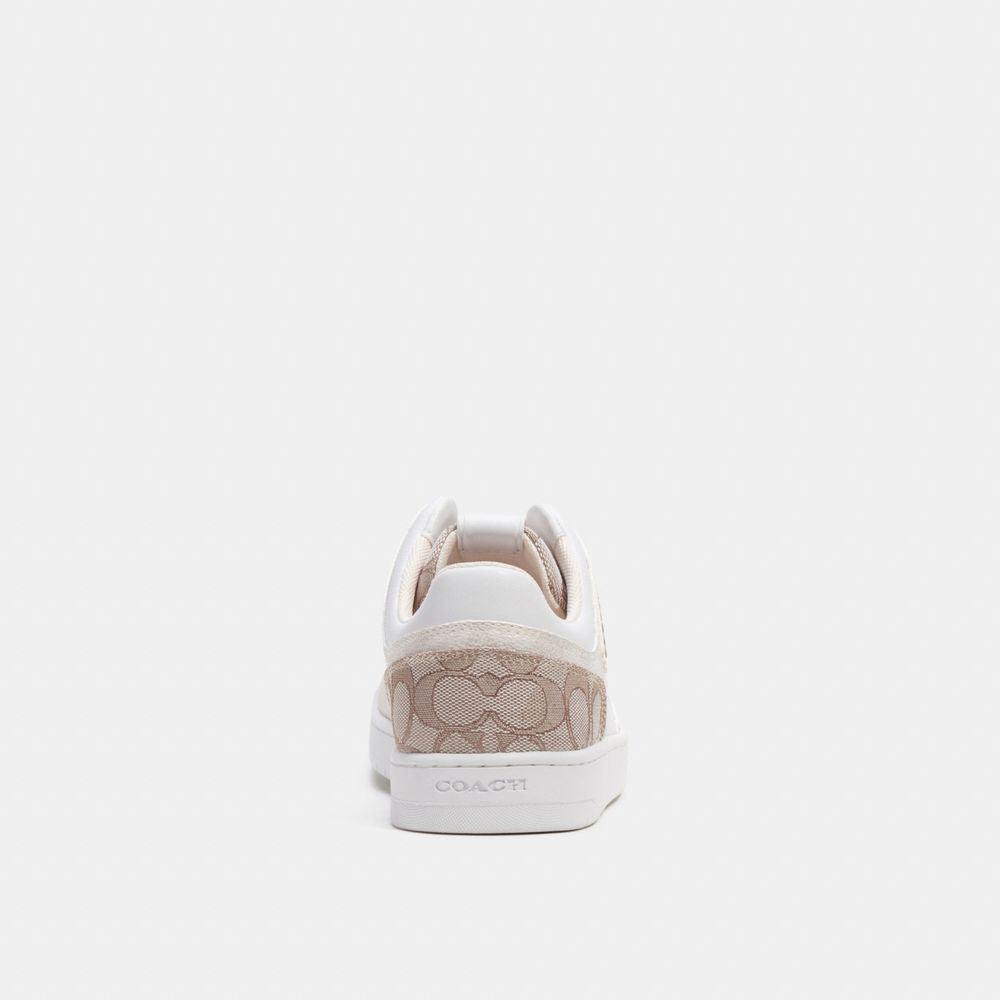 CK571-C201 Low Top Sneaker In Signature Jacquard-Chalk/Stone