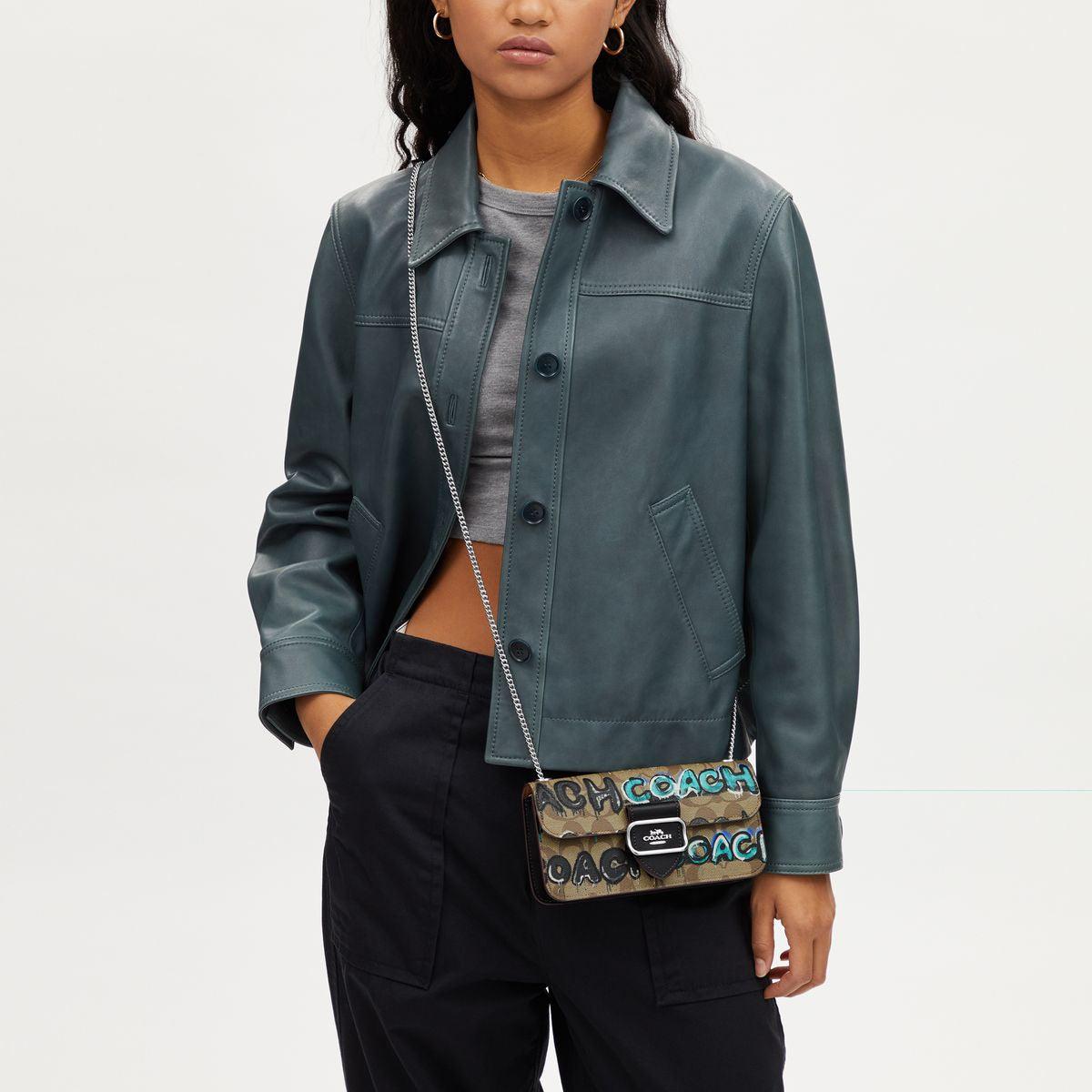 CM214-Coach X Mint + Serf Morgan Crossbody In Signature Canvas-Sv/Khaki Multi