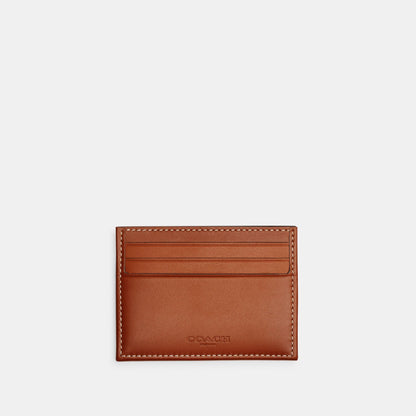 CM381-Card Case In Micro Signature Jacquard-Cocoa/Burnished Amber