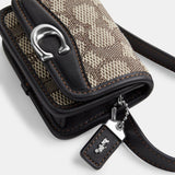 CM500-Bandit Card Case Belt Bag In Signature Jacquard-Lh/Cocoa Black
