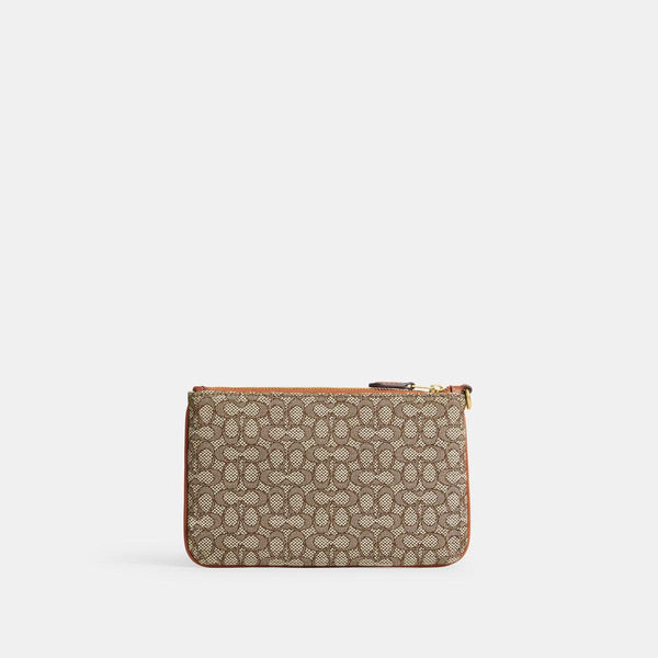 Small Wristlet In Micro Signature Jacquard