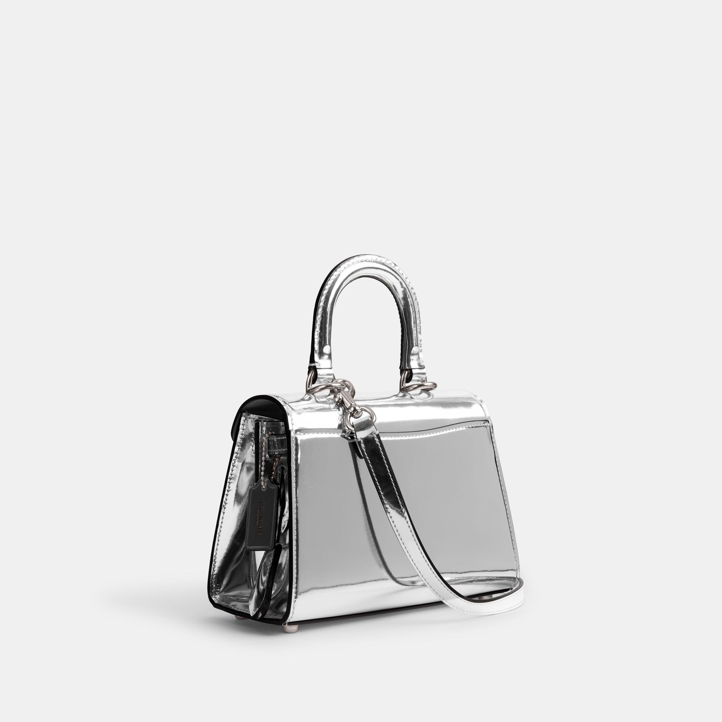 Coach Mirror Metallic Leather Penn - Silver