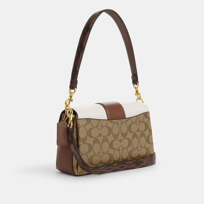 CM751-Grace Shoulder Bag In Signature Canvas-IM/Khaki Chalk Multi