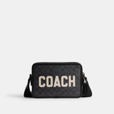 Charter Crossbody 24 In Signature Canvas With Coach Graphic-CP136-Charcoal Multi