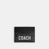 Card Case In Signature Canvas With Coach Graphic-CP276-Charcoal Multi