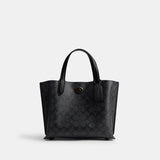 CQ768-Willow Tote 24 In Signature Canvas-MW/Charcoal/Black