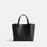 CQ768-Willow Tote 24 In Signature Canvas-MW/Charcoal/Black
