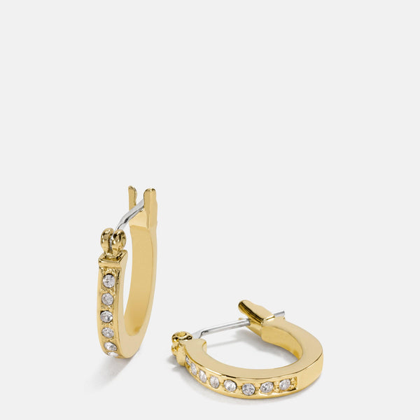 Pave Signature Huggie Earrings