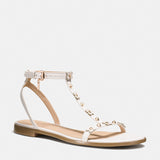 COACH-Henriette - Floral Rivets Flat Sandal-Q8309-chk